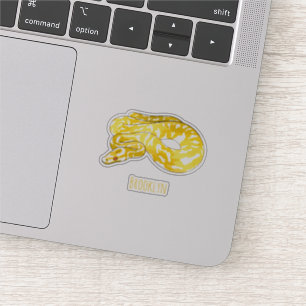 Sticker Illustration du serpent python birman