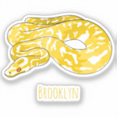 Sticker Illustration du serpent python birman (Recto)
