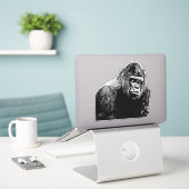 Sticker Illustration du singe gorille animaux safari de la (Ordinateur portable sur le bureau)