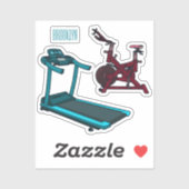 Sticker Illustration du tapis roulant et de la bande dessi (Feuille)