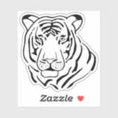 Sticker Illustration du tigre (Feuille)