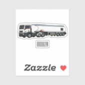 Sticker Illustration du transport de carburant par camion- (Feuille)