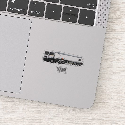 Sticker Illustration du transport de carburant par camion- (Détail)