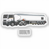 Sticker Illustration du transport de carburant par camion- (Recto)