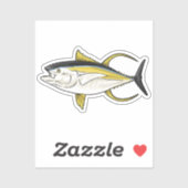 Sticker Illustration du vecteur du thon jaune (Feuille)
