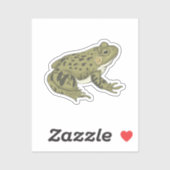 Sticker Illustration du vecteur grenouille léopard (Feuille)