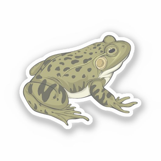 Sticker Illustration du vecteur grenouille léopard (Recto)