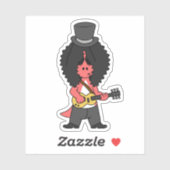 Sticker Illustration D'Un Allosaurus Habillé En Étoile Roc (Feuille)