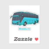 Sticker Illustration d'un autobus à passagers moderne (Feuille)