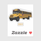 Sticker Illustration d'un autobus scolaire (Feuille)
