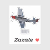Sticker Illustration d'un avion de chasse-bombardier (Feuille)
