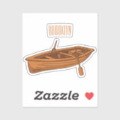 Sticker Illustration d'un bateau à roues (Feuille)