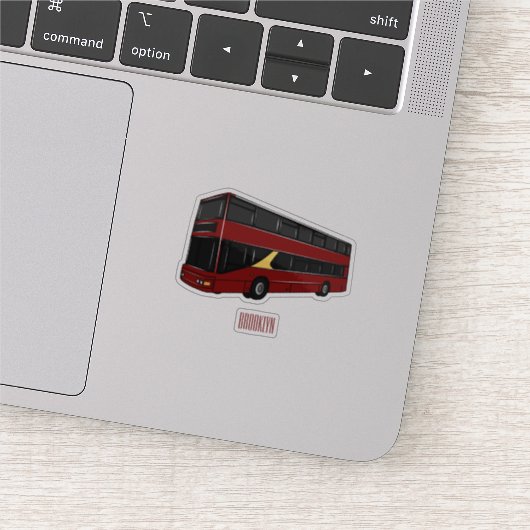 Sticker Illustration d'un bus à deux étages (Détail)