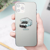 Sticker Illustration d'un campervan heureux (Téléphone)