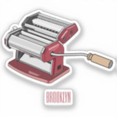 Sticker Illustration d'un fabricant de pâtes alimentaires (Recto)