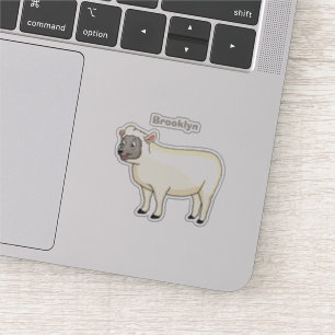 Sticker Illustration d'un mouton joyeux