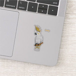 Sticker Illustration d'un oiseau de cokatoscope à crête de