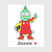 Sticker Illustration D'Un Pilote De Voiture De Course Allo (Feuille)