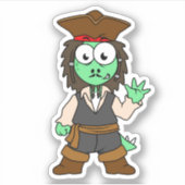 Sticker Illustration D'Un Pirate De Stegosaurus, Jack Spar (Devant)