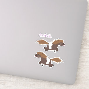 Sticker Illustration d'un poney de Shetland mignon