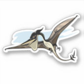 Sticker Illustration D'Un Pteranodon Dinosaure. (Devant)