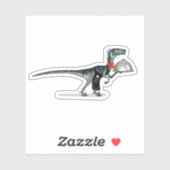 Sticker Illustration D'Un Serveur De Restauration Raptor. (Feuille)