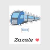 Sticker Illustration d'un train électrique (Feuille)