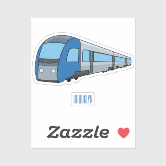 Sticker Illustration d'un train électrique (Feuille)