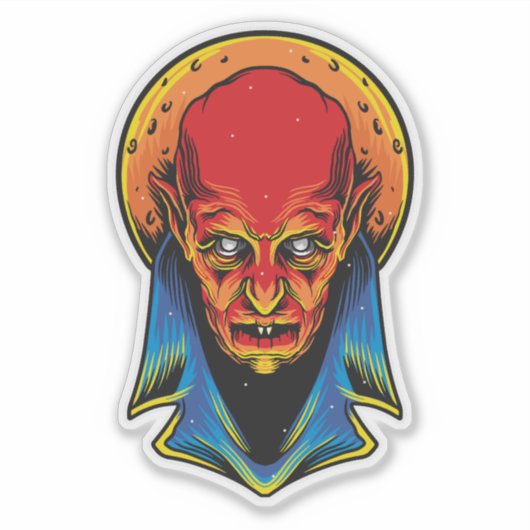 Sticker Illustration d'un vampire antique (Devant)
