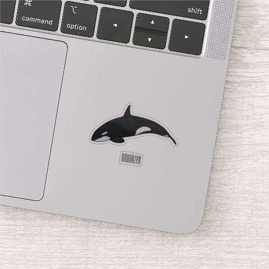 Sticker Illustration d'une baleine tueuse (Détail)