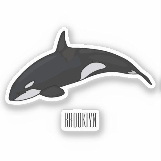 Sticker Illustration d'une baleine tueuse (Recto)
