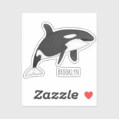 Sticker Illustration d'une baleine tueuse (Feuille)