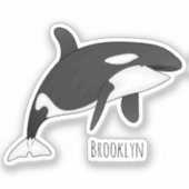 Sticker Illustration d'une baleine tueuse (Recto)