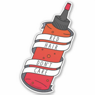 Sticker Illustration d'une bouteille de teinture de cheveu