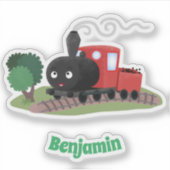 Sticker Illustration d'une locomotive à vapeur mûre (Devant)