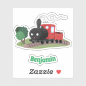 Sticker Illustration d'une locomotive à vapeur mûre (Feuille)