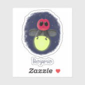 Sticker Illustration d'une luciole à éclair mignon (Feuille)