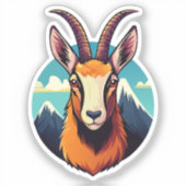 Sticker Illustration d'une tête de chamois (Recto)