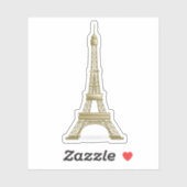 Sticker Illustration Eiffel (Feuille)