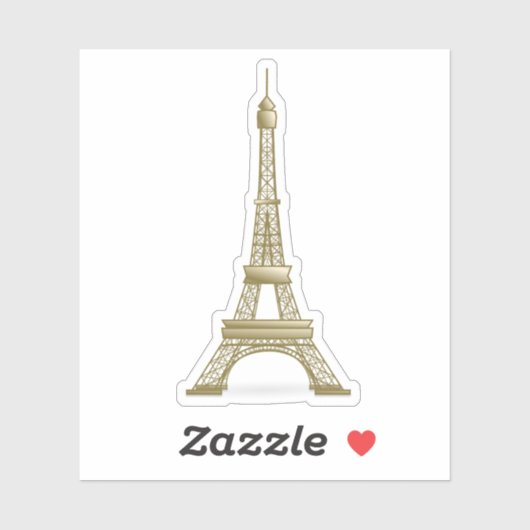 Sticker Illustration Eiffel (Feuille)
