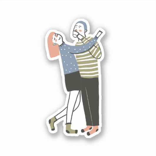 Sticker Illustration en couple (Devant)