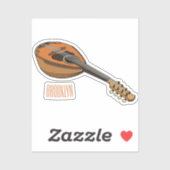 Sticker Illustration en mandoline (Feuille)