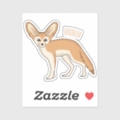 Sticker Illustration Fennec fox (Feuille)