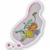 Sticker Illustration Florale d'Aquarelle de Succulentes (Devant)