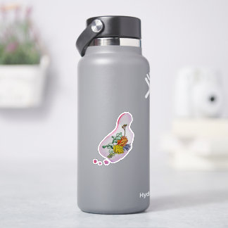 Sticker Illustration Florale d'Aquarelle de Succulentes