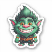 Sticker Illustration Happy Little Troll Chibi (Devant)