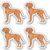 Sticker Illustration hongroise du dessin animé d'un chien (Devant)