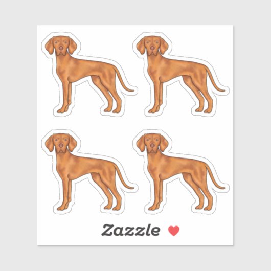 Sticker Illustration hongroise du dessin animé d'un chien (Feuille)