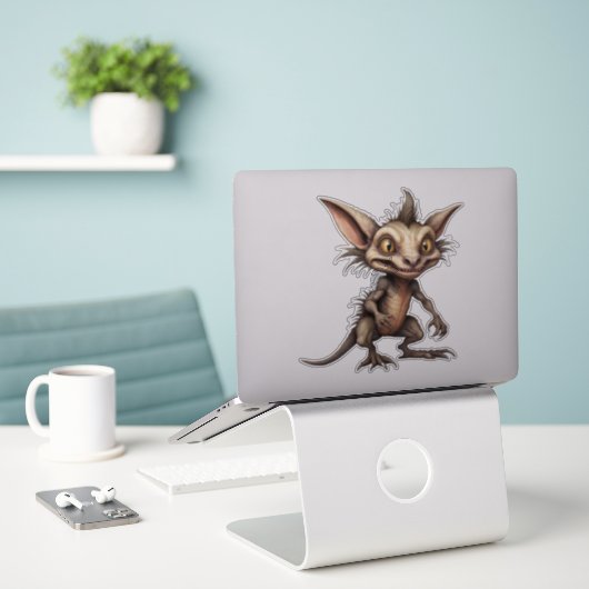 Sticker Illustration hybride de Chupacabra Gremlin (Ordinateur portable sur le bureau)