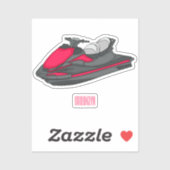 Sticker Illustration Jet ski (Feuille)